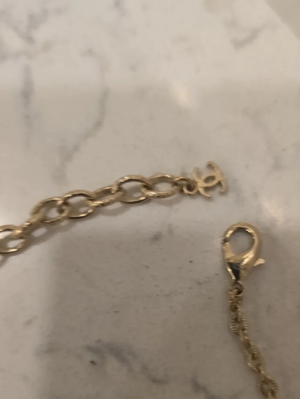 Chanel Gold-Tone Triple Heart Pendant Necklace